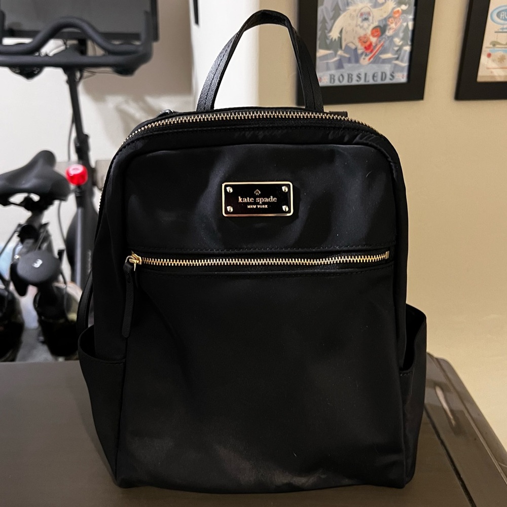Kate Spade, Black Nylon Backpack